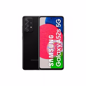 Samsung Galaxy A52s 5G negro reacondicionado vista frontal