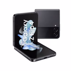 Ofertas samsung galaxy de la gama flip4 mostrando su diseño compacto plegable en color oro rosa