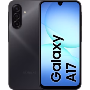 : Samsung Galaxy A17 4G negro reacondicionado vista frontal