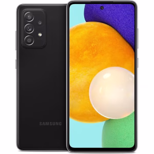 Samsung Galaxy A52 5G negro reacondicionado vista frontal