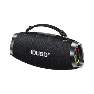 Altavoz inalámbrico BOOM 120 con puertos USB-C, USB, AUX y tarjeta TF para múltiples opciones de reproducción.