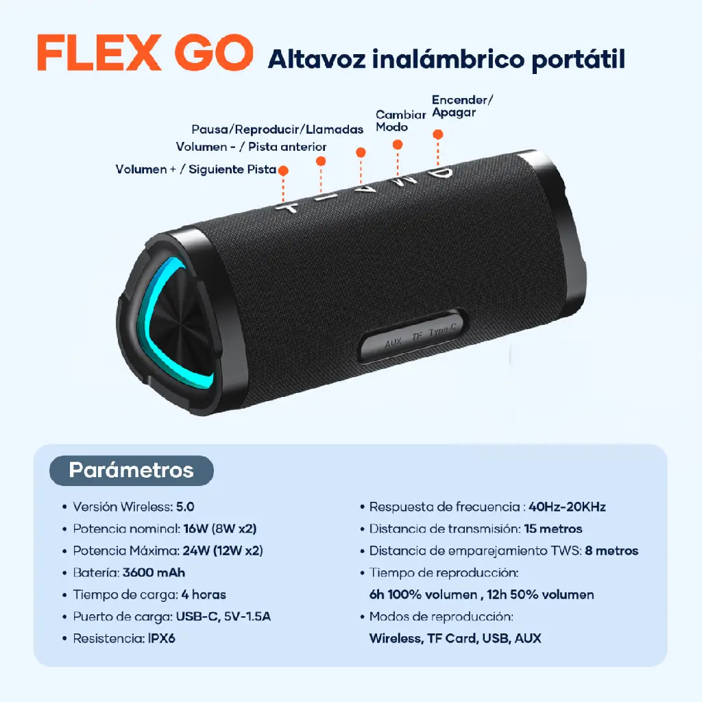 Altavoz inalámbrico Flex Go - Imagen 4