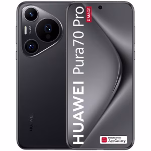 Huawei Pura 70 Pro 5G negro reacondicionado vista frontal
