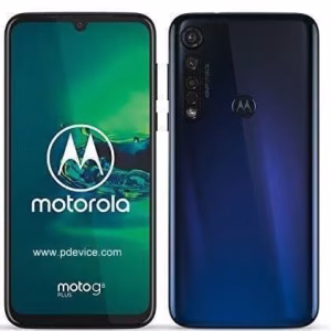 Motorola Moto G8 Plus Cosmic Blue reacondicionado vista frontal