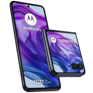 Comprar Motorola Razr 50 Ultra 5G en color verde con diseño plegable y pantalla exterior de gran formato