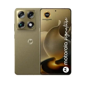 Comprar Motorola Signature 5G en color negro, vista frontal de alta calidad con pantalla AMOLED en tienda online.
