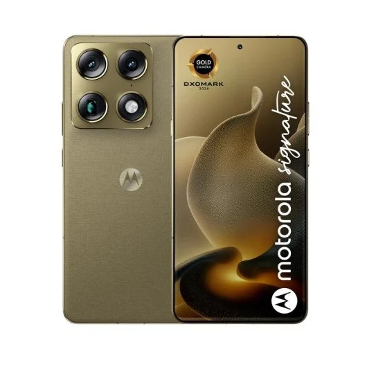 Comprar Motorola Signature 5G en color negro, vista frontal de alta calidad con pantalla AMOLED en tienda online.