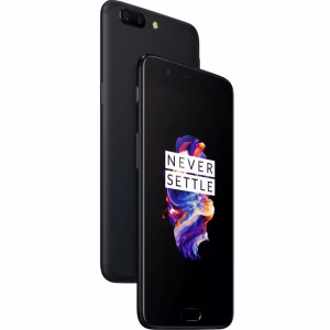 OnePlus 5T Midnight Black reacondicionado vista frontal