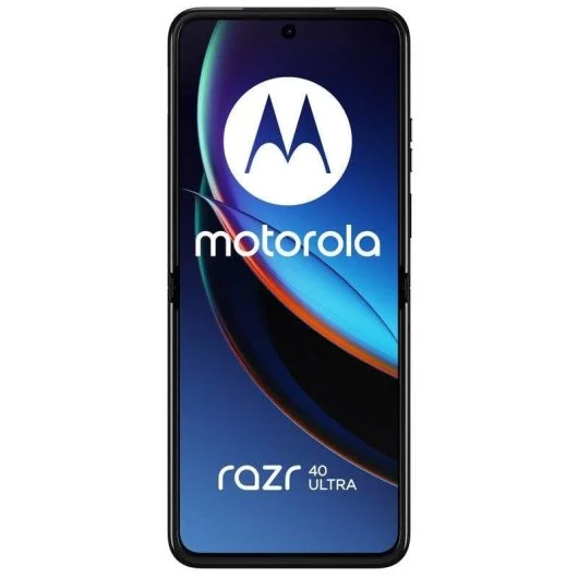 Motorola RAZR 40 Ultra Glacier Blue reacondicionado abierto de perfil