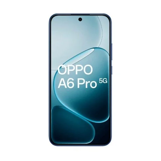 Oppo A6 Pro 5G azul reacondicionado vista lateral