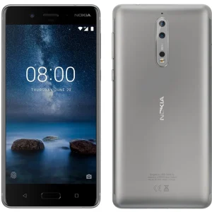Nokia 8 SS gris reacondicionado vista frontal