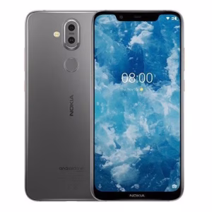 Nokia 8.1 TA-1119 gris reacondicionado vista frontal