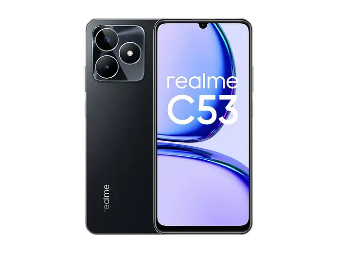 Realme C53 negro reacondicionado vista frontal