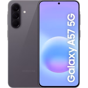 Samsung Galaxy A57 5G negro reacondicionado vista frontal