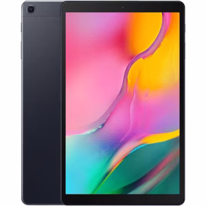 Samsung Galaxy Tab A 10.1 2019 WiFi negro reacondicionado vista frontal
