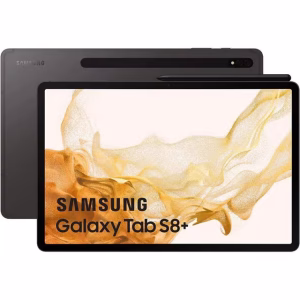 Samsung Galaxy Tab S8 Plus WiFi negro reacondicionado vista frontal