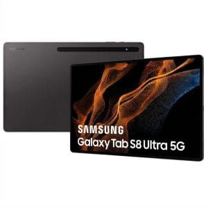 Samsung Galaxy Tab S8 Ultra 5G negro reacondicionado vista frontal