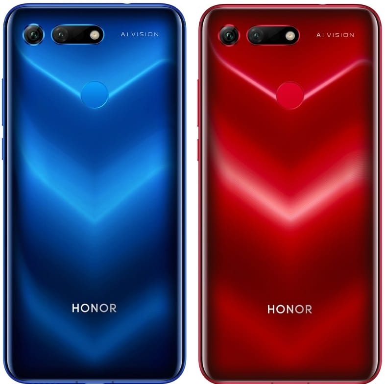 Huawei Honor View 20 Moschino negro reacondicionado perfil lateral