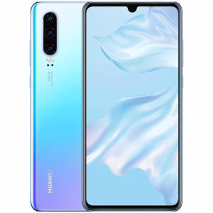 Huawei P30 azul reacondicionado vista frontal