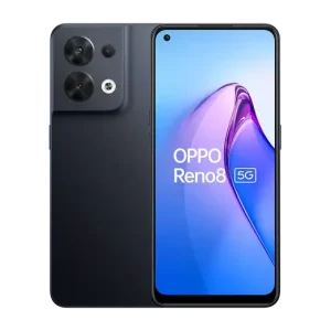 Oppo Reno8 5G negro reacondicionado vista frontal