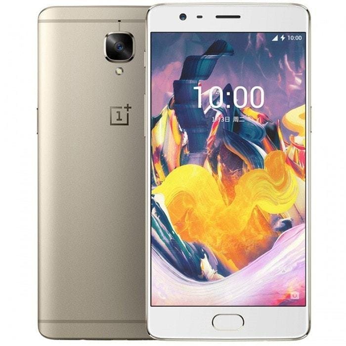 OnePlus 3T gris reacondicionado vista frontal