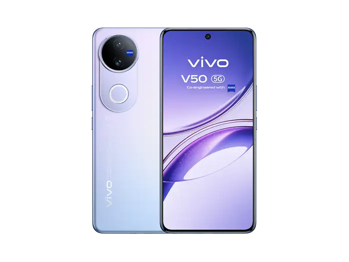Vivo V50 5G negro reacondicionado vista frontal