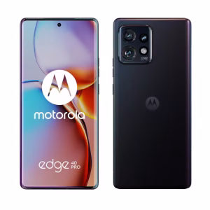 Motorola Edge 40 Pro 5G negro reacondicionado vista frontal